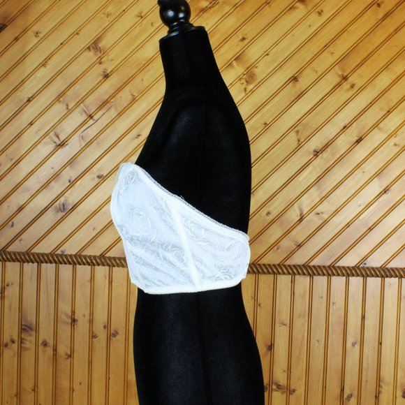 Warner's White Lace Strapless Bullet Bra - Picture 3 of 9